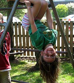 Goonhavern Park Kids on climbing frame